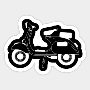 Vespa VBB White Outline Sticker